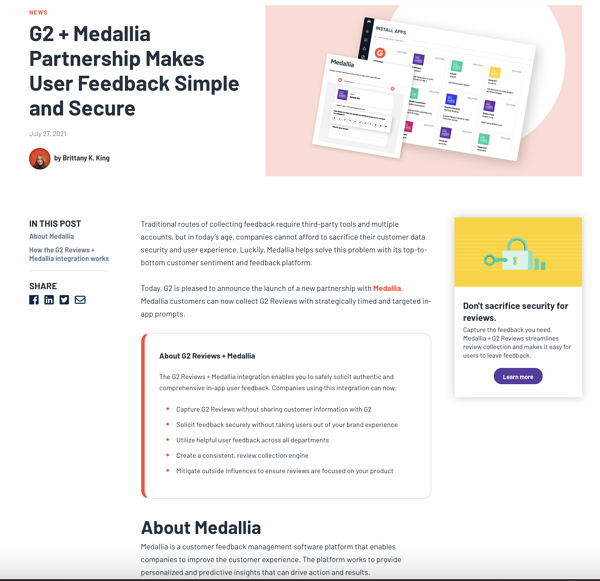 مثال على بيان صحفي للشراكة