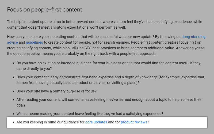 Скриншот вопроса: «Вы соблюдаете наши рекомендации по основным обновлениям и обзорам продуктов?».
