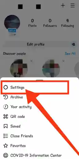 افتح إعداد حساب instagram الخاص بك لحذف حساب instagram نهائيًا