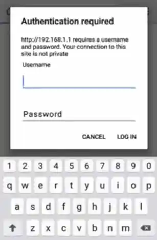 라우터 설정 페이지 응용 프로그램에 필요한 인증을 위해 사용자 이름과 비밀번호를 입력하면 연결 시 전화기에서 Wi-Fi 비밀번호를 찾을 수 있습니다.