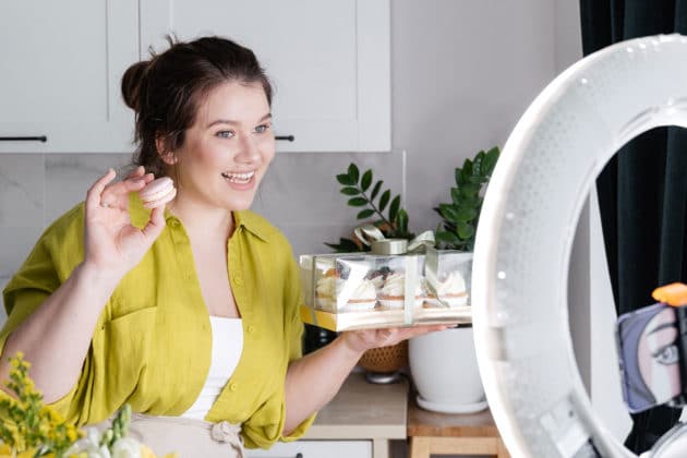 博客内容食品影响者在线营销记录环光社交媒体视频视频博客