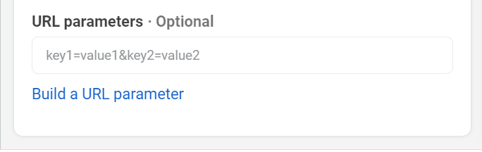 Поле параметров URL-адреса Facebook