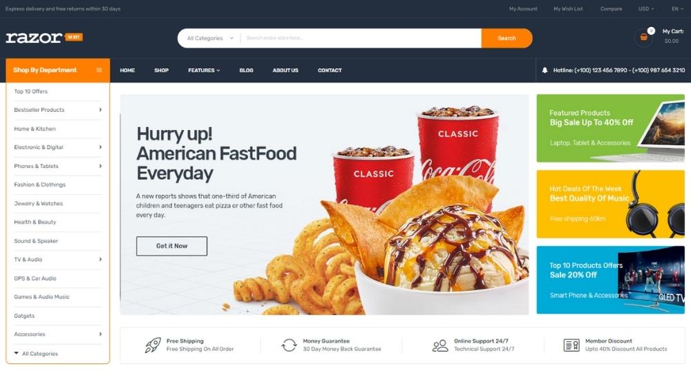 Rasierer-Design für Magento 2