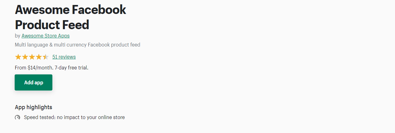很棒的 Facebook 產品提要