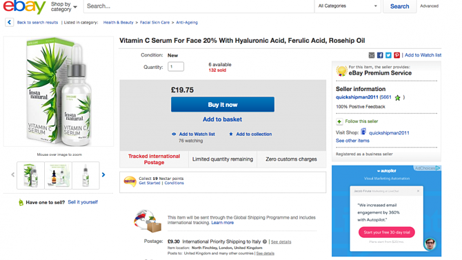 eBay 比較購物引擎健康和美容 eBay Comparison Shopping Engine Health and Beauty
