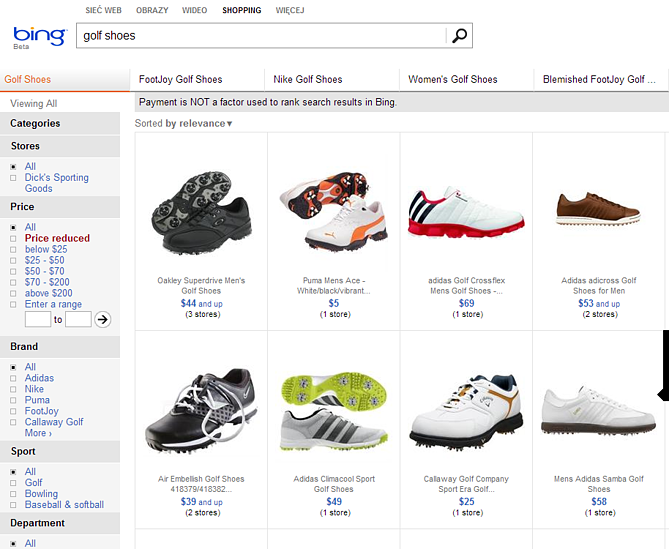 必應比較購物引擎鞋 Bing Comparison Shopping Engine Shoes