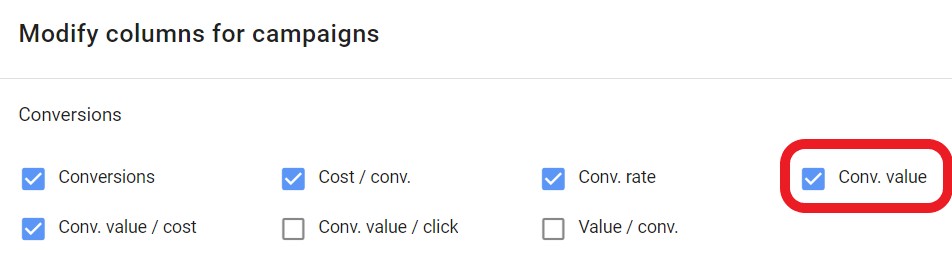 Gooogle_Ads_Metrics_Conversion_Value_Revenue