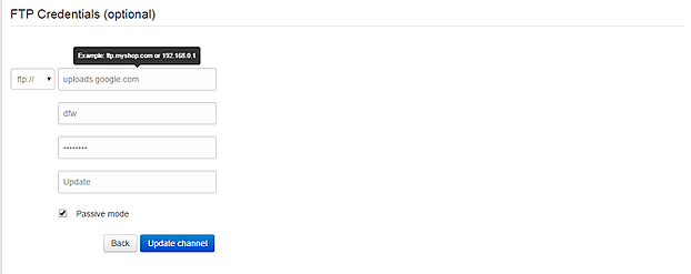 configurações de datafeedwatch-ftp