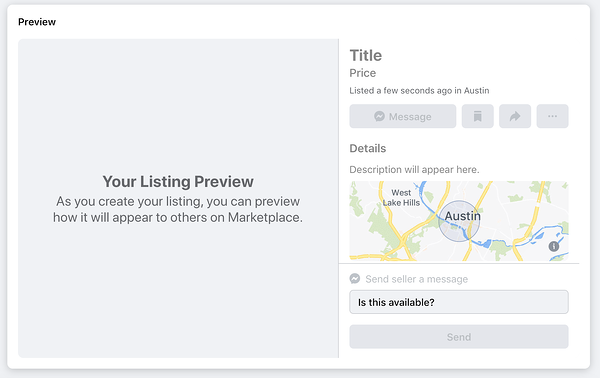 マーケットプレイスのプレビュー