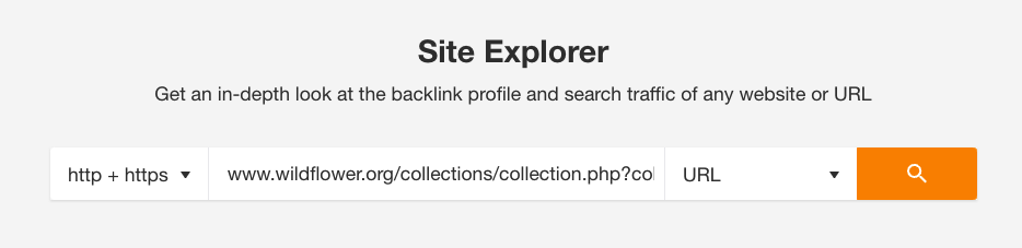 capture d'écran de l'explorateur de site ahrefs