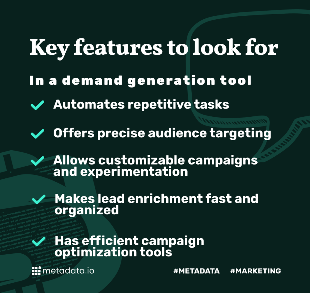 B2B 需要創出ツールの主な機能