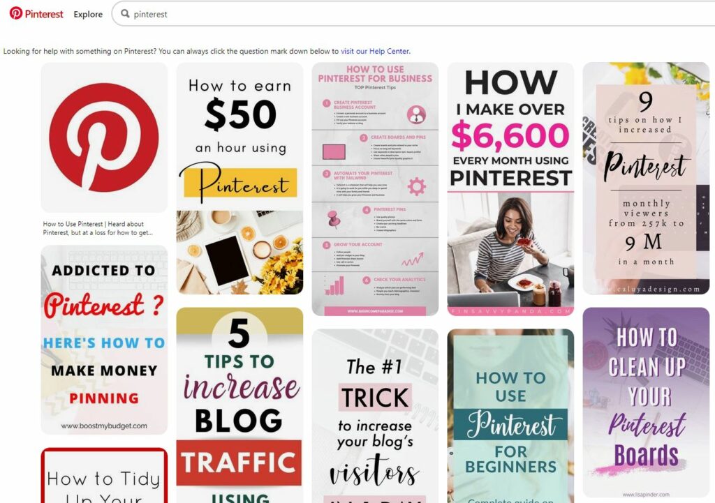 เค้าโครง Pinterest - โซเชียลมีเดียสำหรับธุรกิจขนาดเล็กของคุณ