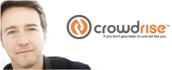 Edward Norton, cofondatore del sito web di raccolta fondi Crowdrise