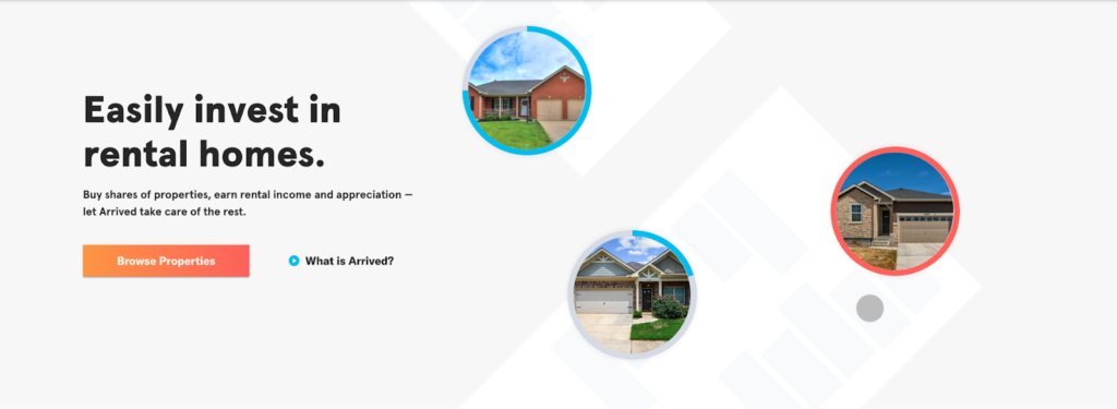 Page d'accueil Arrived Homes