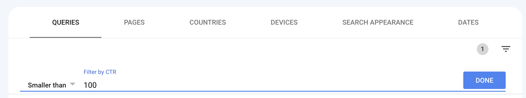 为 CTR 数据添加过滤器