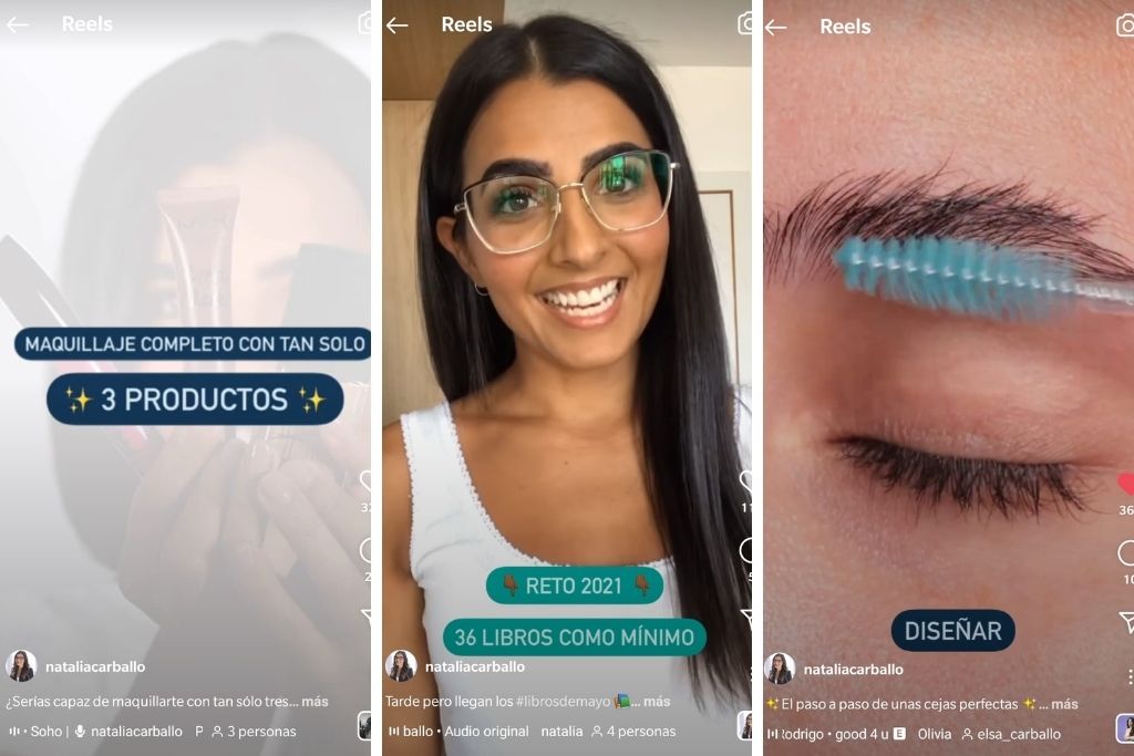 发布中 Reels 的内容示例