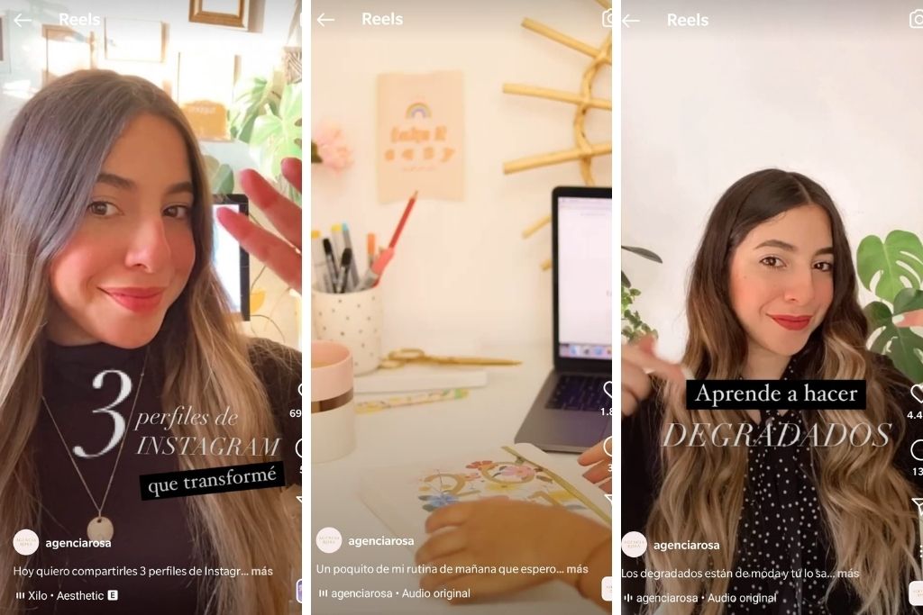 服务企业的 Reels 内容示例