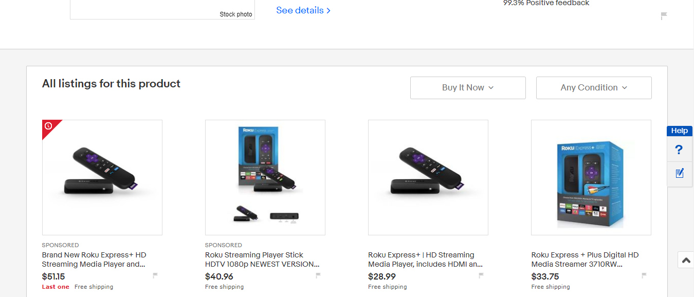 pagina del producto ebay