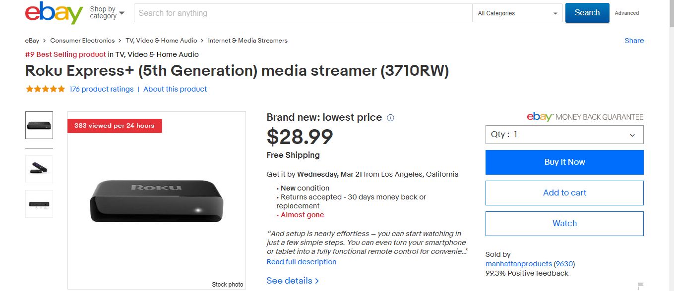 más visitas en ebay