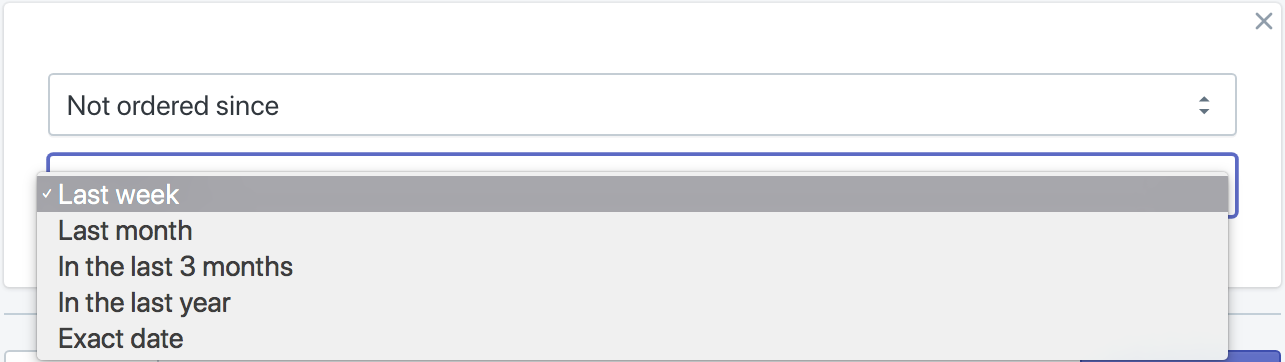 Clients n'ayant pas commandé depuis