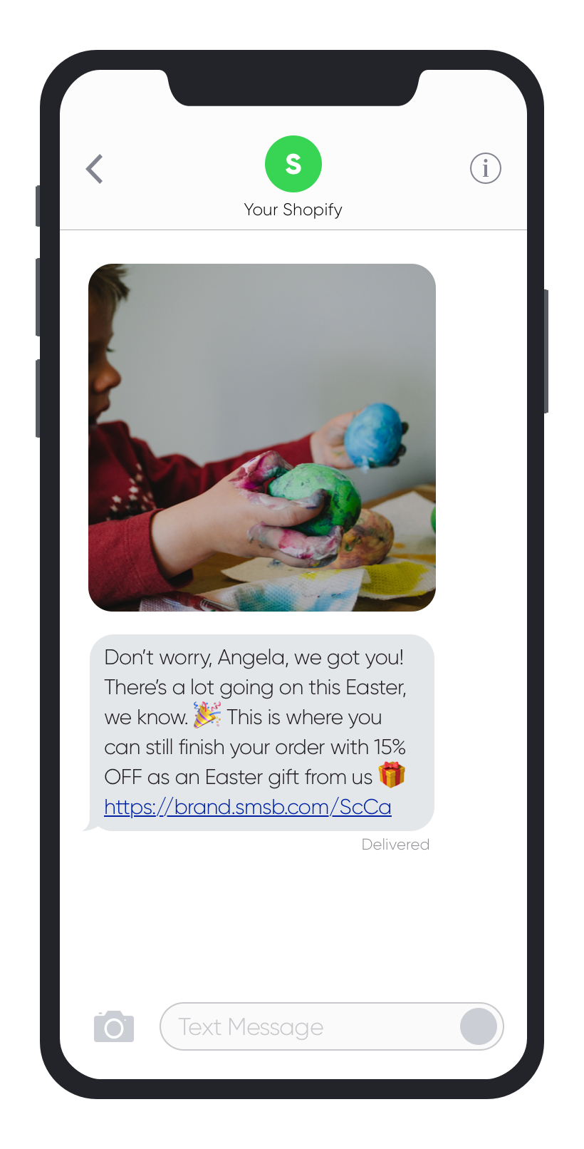 SMSBump SMS Abandoned Cart อีสเตอร์ 2019 ตัวอย่างการทำงานอัตโนมัติ