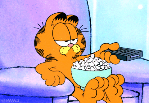 annoiato guardando la tv GIF di Garfield