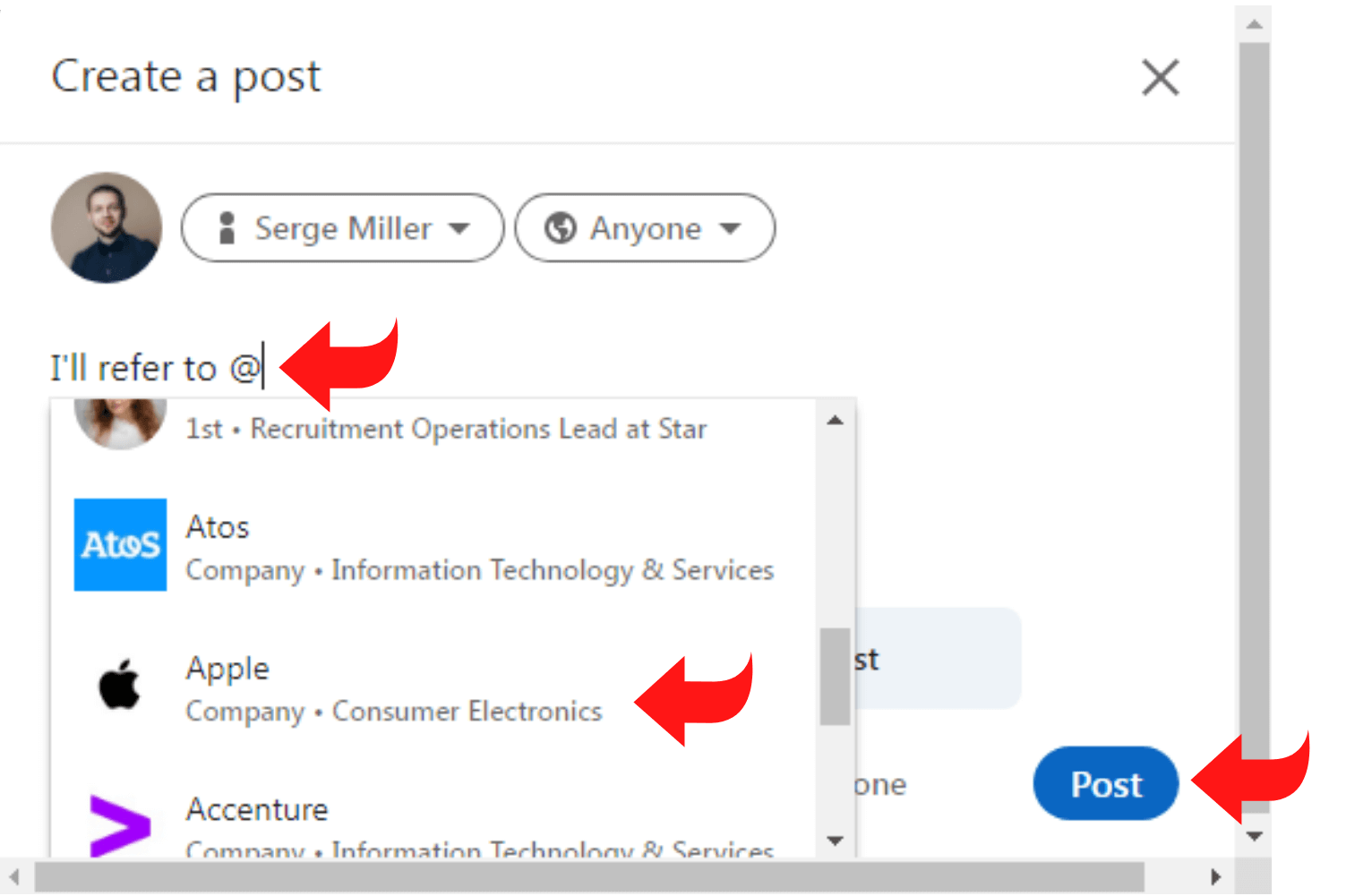 создать пост