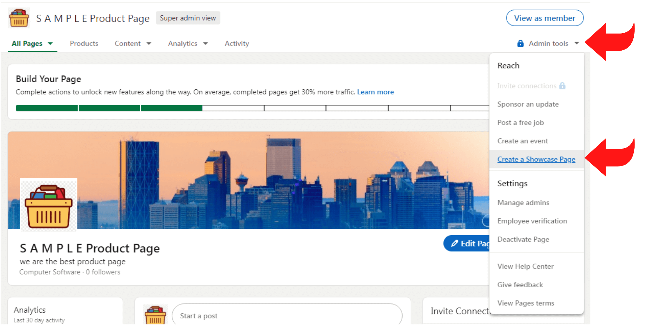admin-tools create-showcase