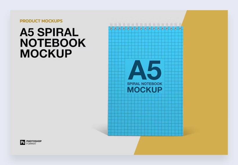 A5螺旋笔记本产品样机