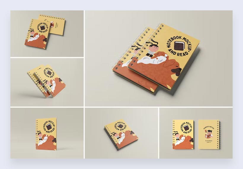 螺旋笔记本PSD样机