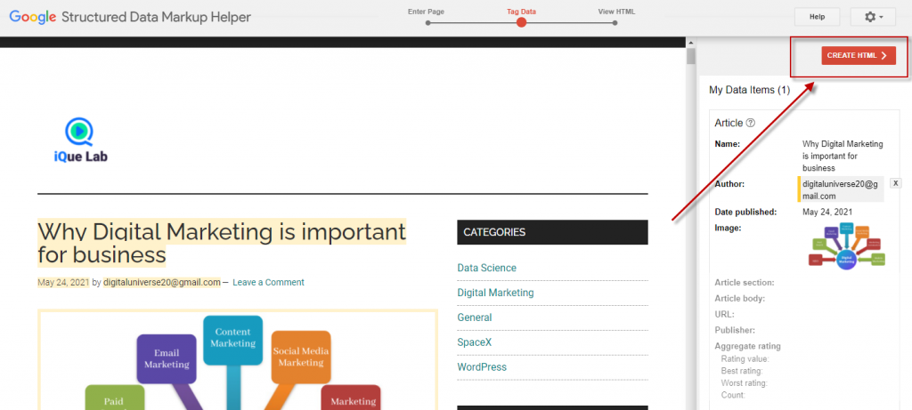 SEO のためのスキーマ マークアップ: 完全ガイド 4 Create HTML - Schema markup