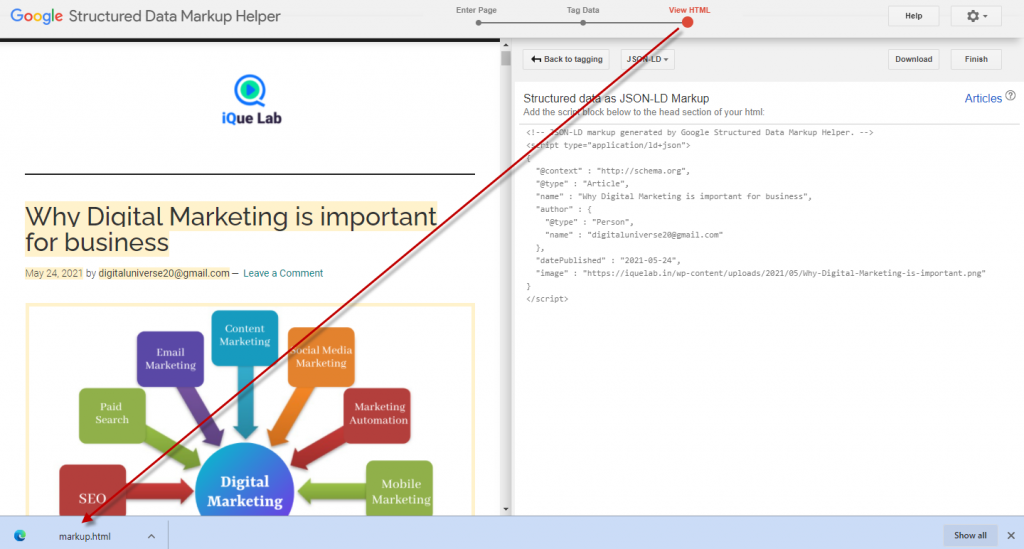 SEO のためのスキーマ マークアップ: 完全ガイド 6 Download Markup