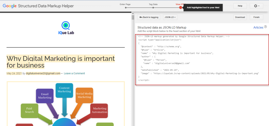 SEO のためのスキーマ マークアップ: 完全ガイド 5 JSON LD code Schema Markup