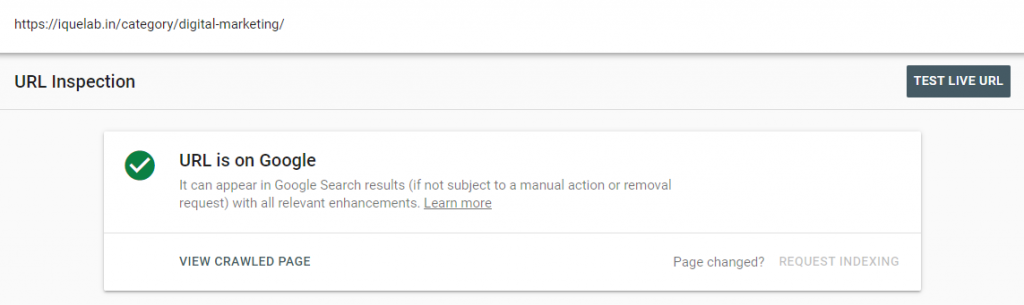 จะส่ง URL ไปยัง Google เพื่อสร้างดัชนีได้อย่างไร 1 Indexing Request