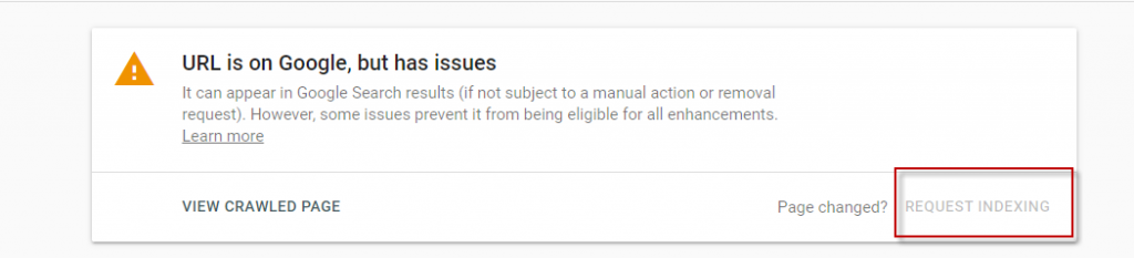 จะส่ง URL ไปยัง Google เพื่อสร้างดัชนีได้อย่างไร 7 request indexing