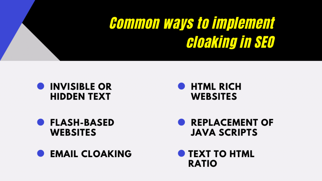 O que é Cloaking em SEO e Diferentes Tipos de Cloaking 3 common ways to implement cloaking in SEO
