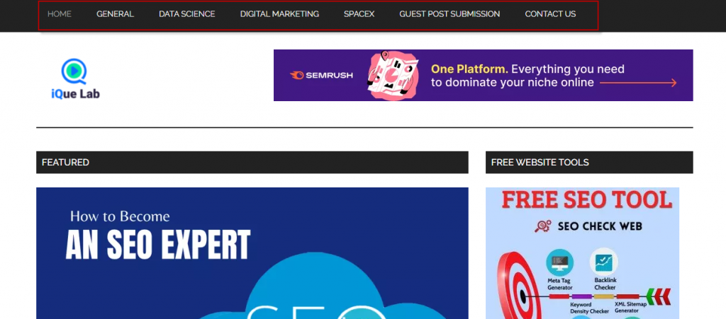 Bagaimana melakukan Analisis Pesaing SEO? 5 top navigation