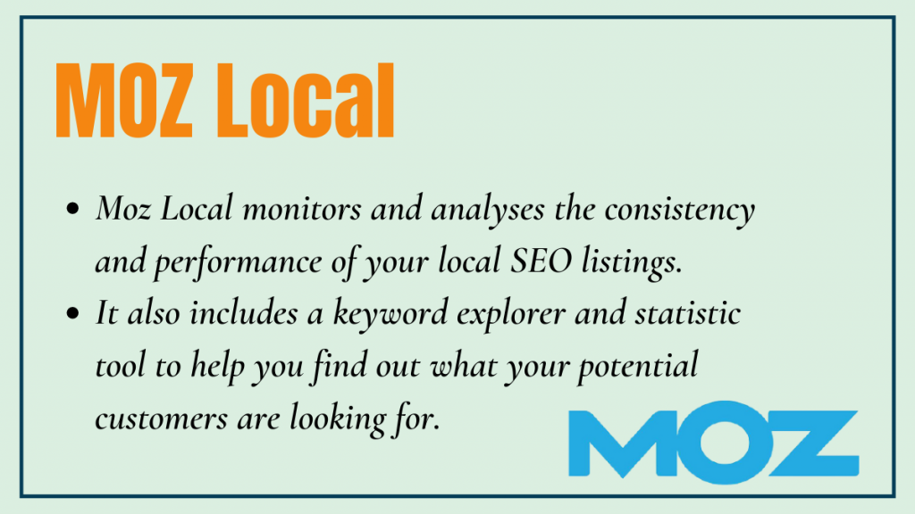MOZ Local - local seo tool