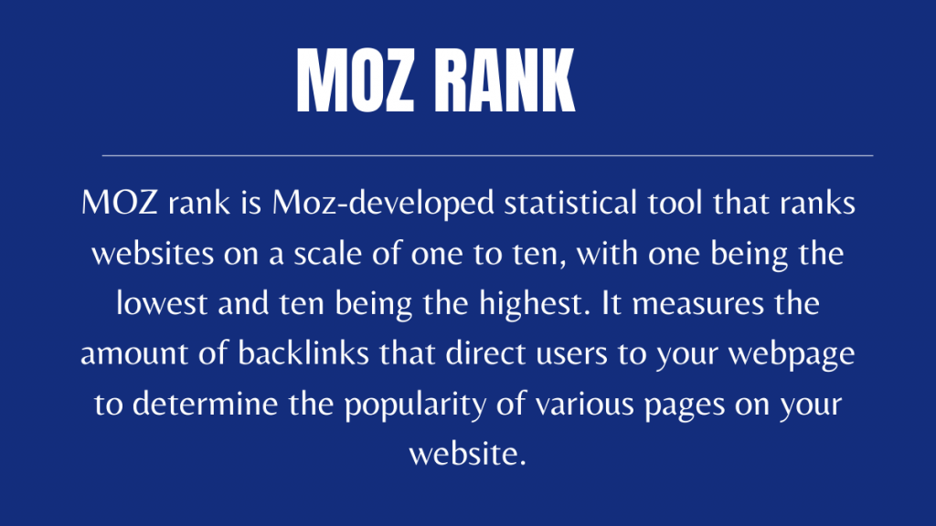 MOZ Rank