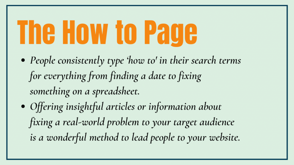 重要なページ: 知っておくべきこと 8 The How to Page
