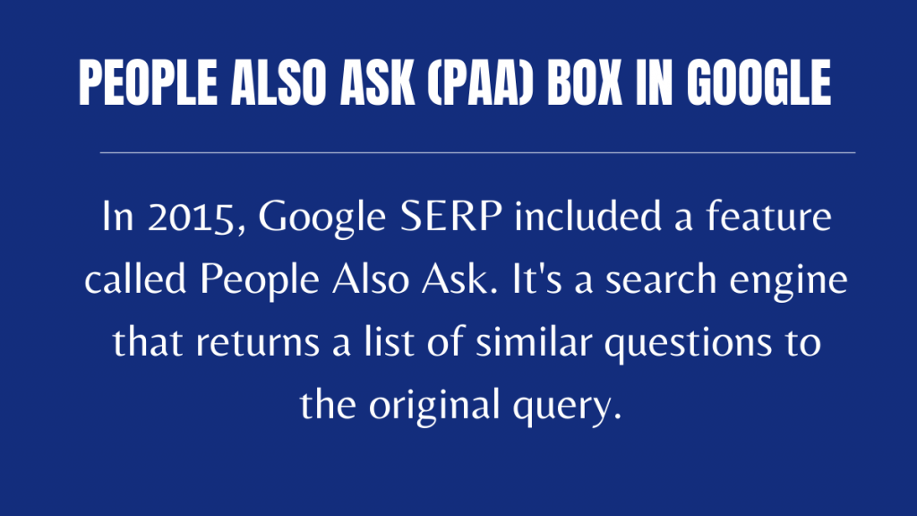 Die 6 besten Wege, um in People Also Ask Boxes zu ranken – SEO für PAA 2 People Also Ask (PAA) box in Google