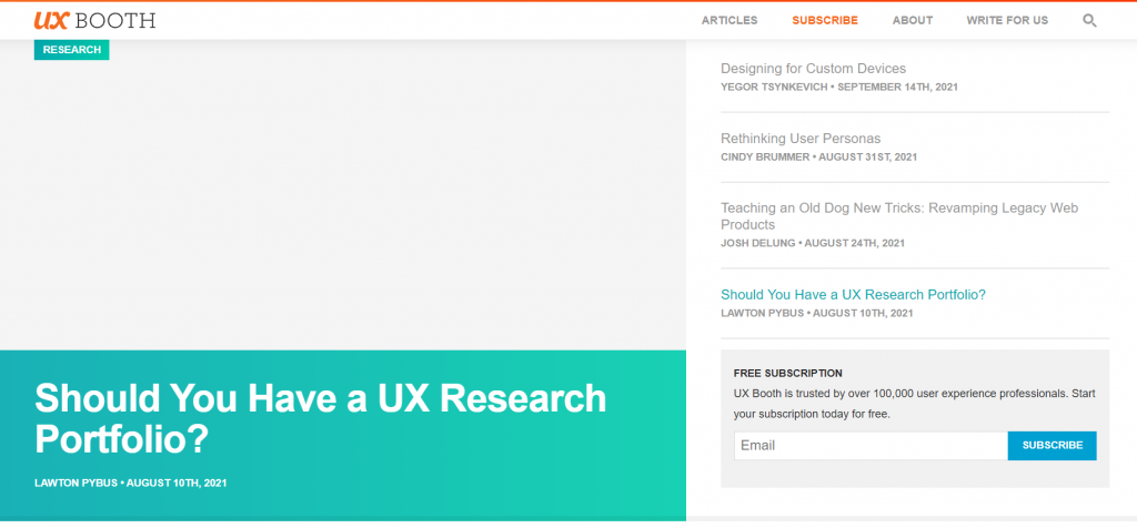 21 siti fantastici che ti pagheranno $ 100+ per articolo 10 UX Booth