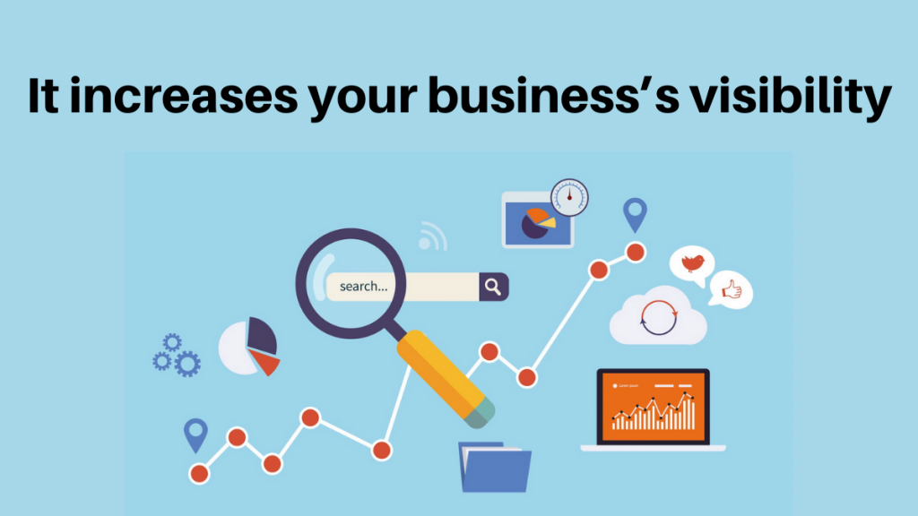 2021 年互联网营销的重要性 5 It increases your business’s visibility