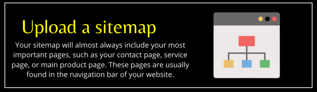 Upload a sitemap