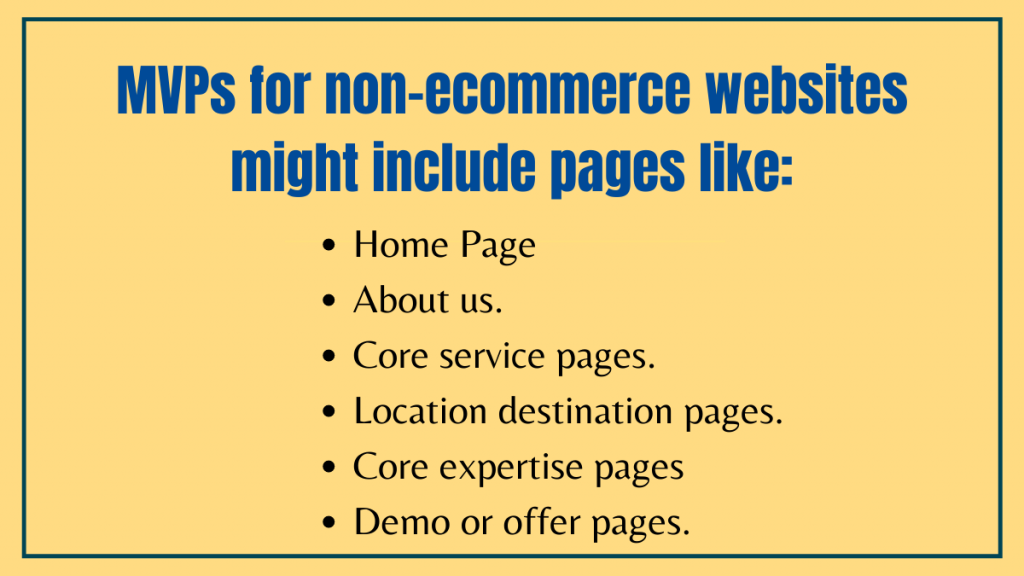 كيفية البحث عن أفضل اللاعبين المحترفين لديك وتحسينهم - الصفحات الأكثر قيمة 3 MVPs for non-ecommerce websites