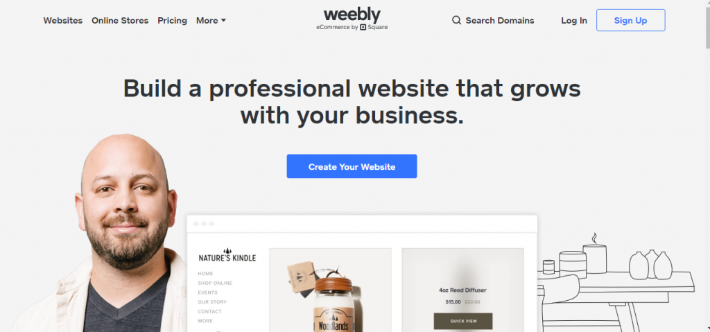 أفضل منشئ مواقع مجاني في الهند 8 weebly