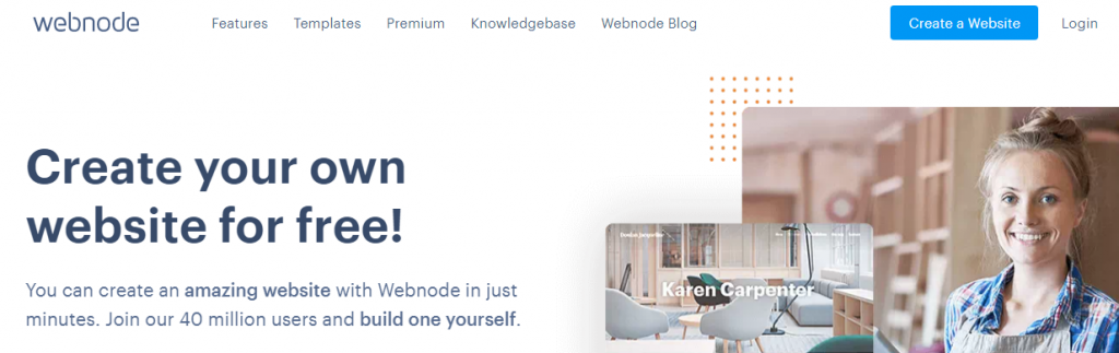 أفضل منشئ مواقع مجاني في الهند 12 webnode