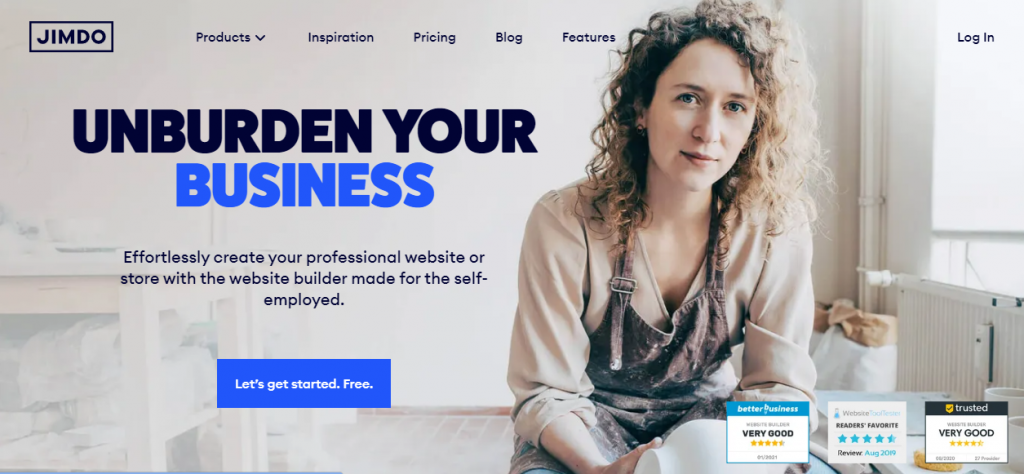 أفضل منشئ مواقع مجاني في الهند 10 Jimdo