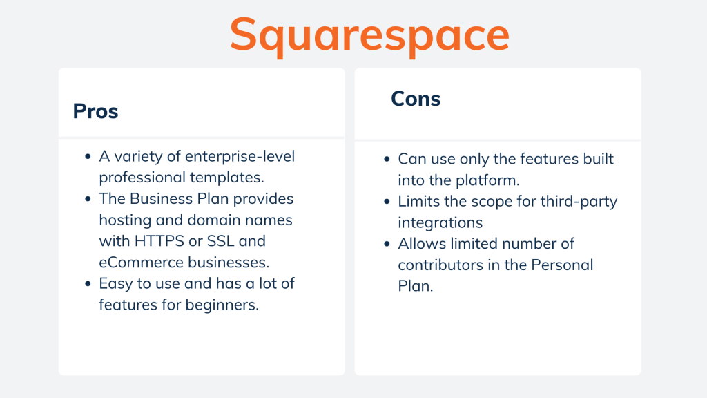2022'de Lider Blog Platformları 5 Squarespace