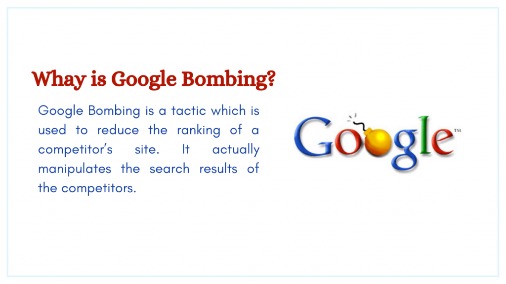 Techniques de référencement chapeau noir en 2022 | Choses à éviter 7 Google Bombing